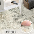 3x14 Washable Runner Rug：Modern Abstract Soft Carpet Ash Brown | - Image 8
