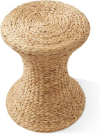 Casafield Hourglass Side Table, Water Hyacinth Round End Table, Boho Woven - Image 5