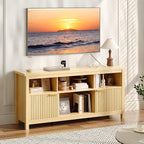 VINGLI 58" Fluted TV Stand for TVs up to 70", Modern TV Stand by VINGLI