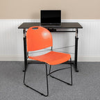 Flash Furniture HERCULES Series 5 Pack 880 lb. Capacity Orange Ultra-Compact - Image 2