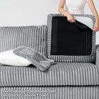 Belffin Sectional Couch with L-Shape Chaise L Shaped Couch with Ottoman - Image 7