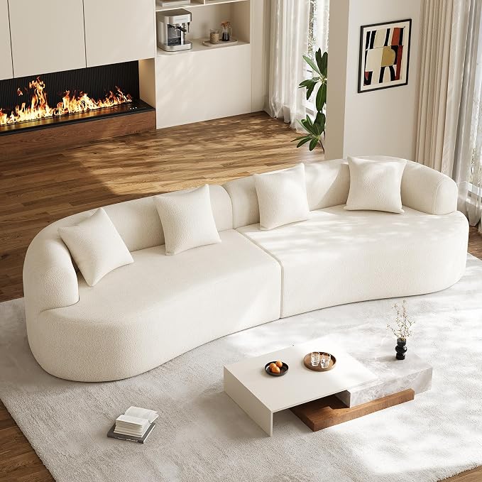 131" Oversized Sectional Sofa for Living Room, Modern Luxury Plush Chenille by DAMAIFROMFURNITURE