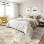 LOONGRUG 8x12 Area Rug Washable Large Neutral Modern Living Room Rugs | - Image 4