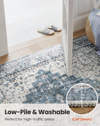 AMADA HOMEFURNISHING 2'6"x10' Washable Area Rug, Low-Profile Entryway Rug - Image 7