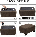 CAROLMADE Small Foot Stool Ottoman Footstool - Image 8