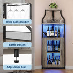 GarveeHome Corner Bar Wine Cabinet - Image 5