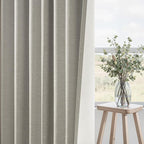 Topfinel 90 Inches Linen Curtains 100% Blackout Curtain - Image 6