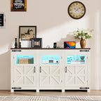64" Large LED Farmhouse TV Stand - Image 7