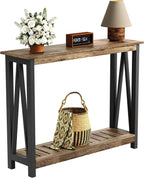 ChooChoo Farmhouse Console Table, Rustic Vintage Narrow Sofa Table - Image 8