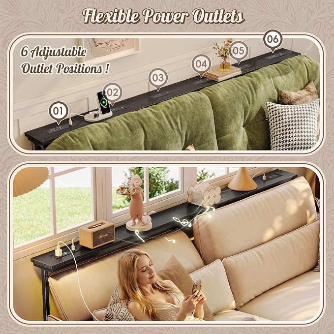 Huuger 39.4 Inch Behind Couch Table - Image 6