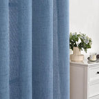 YoungsTex Blue Linen Curtains 54 Inches Length - Image 5