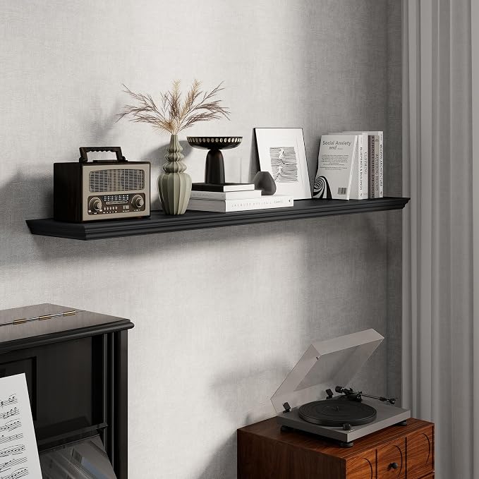 Fun Memories Floating Shelves 55 Inch Long, 9.3 Inch Deep Classic Crown Molding - Image 5