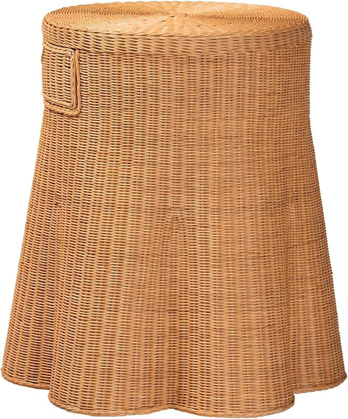 Bali & pari Dayo Scalloped Natural Rattan Console Table - Image 6