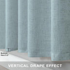 Seafoam Curtains 38 Inch Width for Kitchen 2 Panel Back Tab Rod Pocket Semi - Image 6