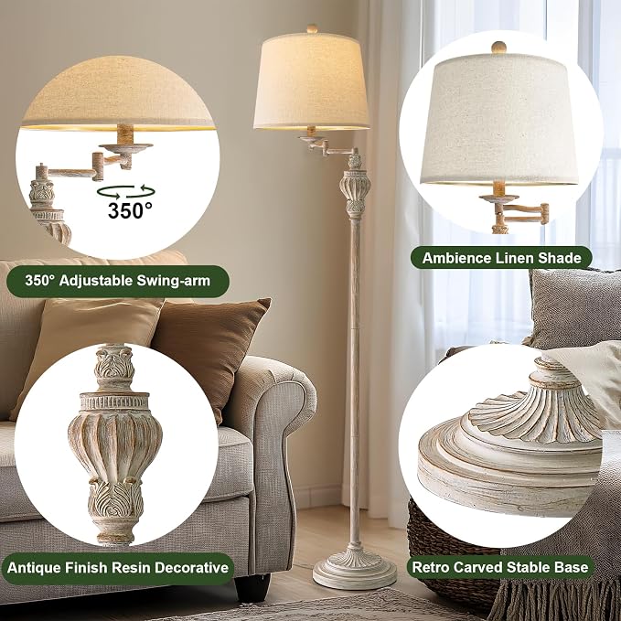 G-SAFAVA 61" Vintage Floor Lamp - Image 7