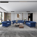 RARZOE 3 Pieces of Living Room Furniture Sofa Sets, Modern Velvet Chesterfield by RARZOE