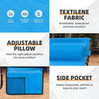 Folding Chaise Lounge Chair Bed Set of 2 - Image 6