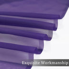 Purple Sheer Curtains 63 inch Length 2 Panels Set, Rod Pocket Voile Fimly Sheer - Image 4
