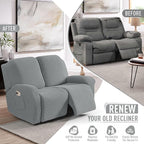 TAOCOCO Recliner Loveseat Slipcover, 6 Pieces Dual Recliner Sofa Covers - Image 4