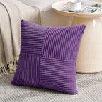 Fancy Homi 2 Packs Purple Euro Decorative Throw Pillow Covers 26x26 Inch - Image 2
