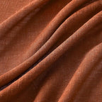 MIULEE Burnt Orange Fall Linen Curtains 52x108 Inches - Image 4