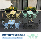 GarveeLife 3 Piece Outdoor Bistro Set, All Metal Patio Table and Chairs Set - Image 5
