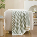 Snuggle Sac Ultra Soft Throw Blanket, Sage Green, Cozy Knitted, Fuzzy Knit - Image 7