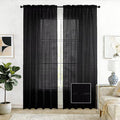 SpaceDresser Check Sheer Curtains 90 Inches Long by SpaceDresser