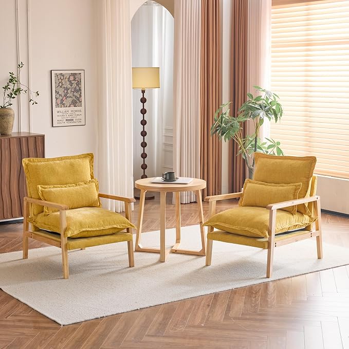 VINGLI Mid-Century Modern Cloud Accent Armchairs set of 2 by VINGLI