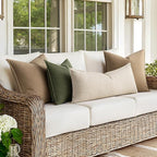 MIULEE Decorative Linen Lumbar Pillow Cover 14x36 Inch Natural Beige | Boho - Image 6