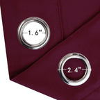 Blackout Curtains 66 x 84 inch/Burgundy Red Curtains Set of 2 Panels/Thermal - Image 6