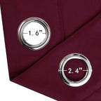 Burgundy Red Thermal Blackout Curtains/52 x 54 Inch/Set of 2 Panels Room - Image 6