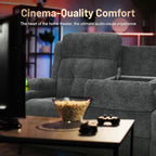 3-Seater Loveseat Recliner Sofa, Home Theater Seating Reclining Couch - Image 9
