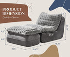Hobestluk Sofa Couch Foam Sofa for Small Spaces Comfy Sofas - Image 2