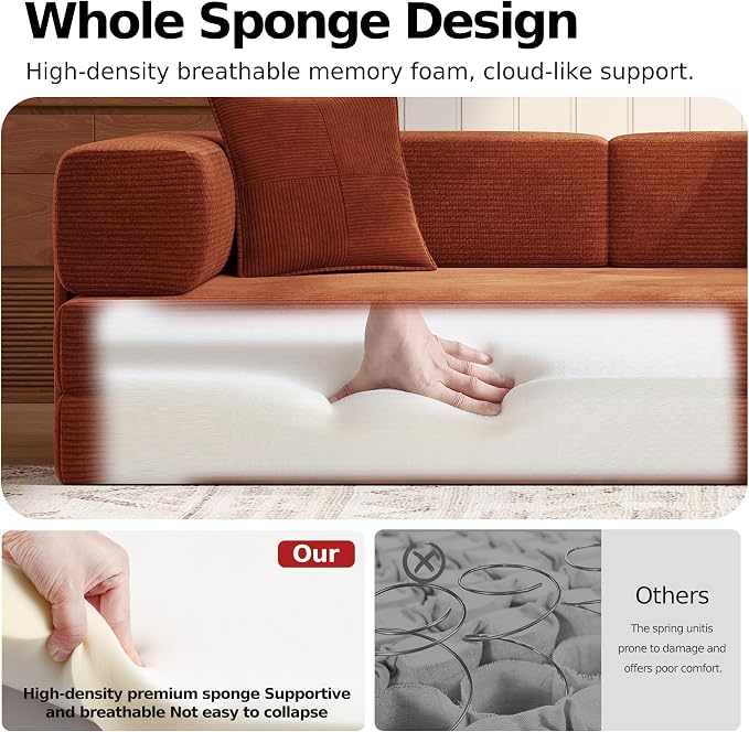 MoonSpeak 78.8''Sleeper Couch Bed - Image 4