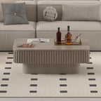 Lift Top Coffee Table for Living Room, Rectangle Handmade Solid Wood Strips - Image 2