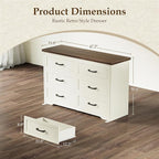 AODK Farmhouse 6 Drawer Dresser - Image 2