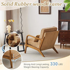 VINGLI Upgraded Premium Corduroy Accent Chair, Upholstered Arm Chair, Solid - Image 4