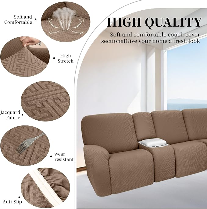 100% Waterproof Sectional Recliner Couch Covers - Image 5