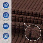 Stretch Oversized Couch Covers for Sofa Slipcover, Chocolate | 1-Piece Washable - Image 3
