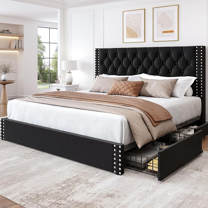 LARMACE King Size Bed Frame by LARMACE
