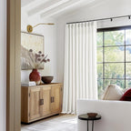 Beige White Pinch Pleated Linen 96 Inch Curtains 60 Inch Width | Linen Blend - Image 6