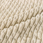 Set of 4 Beige Decorative Throw Pillow Covers 20x20 Inch Corduroy Pillow Covers - Image 6