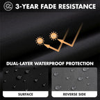 MIULEE Black Outdoor Seat Cushion 24x24 Inch Waterproof & 3 Year Fade Resistant - Image 3