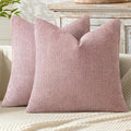 MIULEE Decorative Couch Throw Pillow Covers 20x20 Inch Pink 2 Pack | Modern by MIULEE