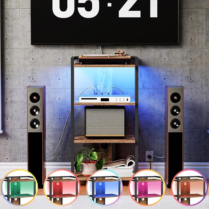 HOOBRO 4-Tier AV Media Stand, Media Console - Image 6