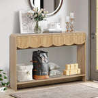 ORRD Console Table with Drawers, Mid-Century 43 Inches Narrow Entryway Table - Image 6