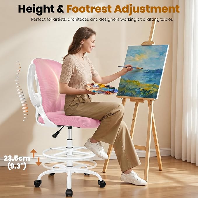 Primy Drafting Chair Tall Office Chair - Image 6