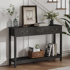 ChooChoo Console Table with 3 Drawers, Rustic Entryway Table, Narrow Long Sofa by ChooChoo