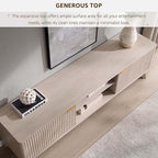 OKD 70" Mid Century Modern Fluted TV Stand, Entertainment Center, Media Console - Image 3